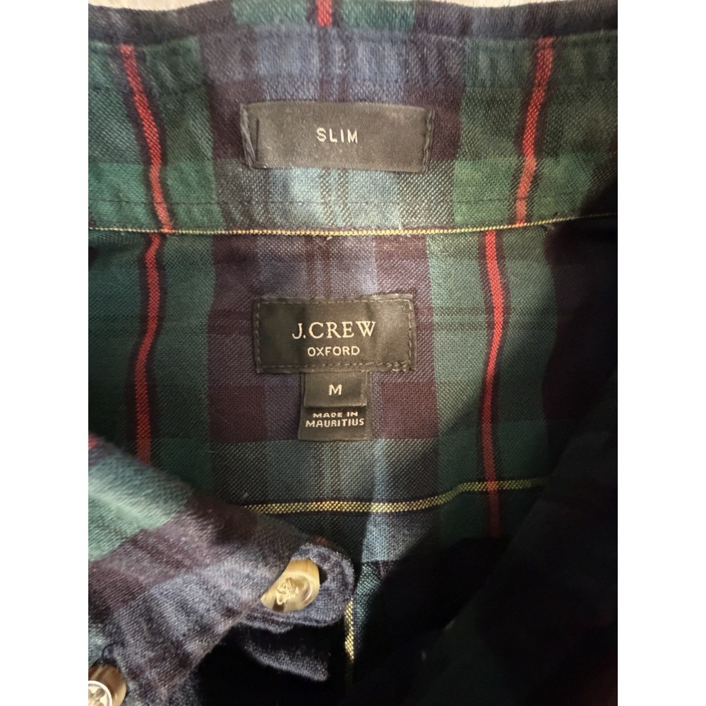 J.Crew Secret Wash Classic Fit Shirt - Black watch Tartan Men's Size M - Picture 5 of 7